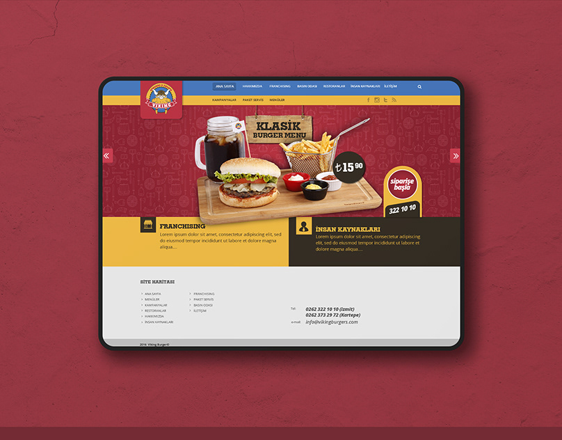 Viking Burger Web Design